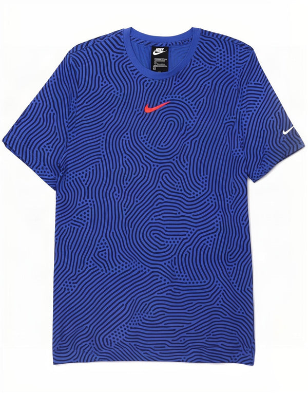 Nike muška standardna majica kratkih rukava Srednje plavi geometrijski pamuk