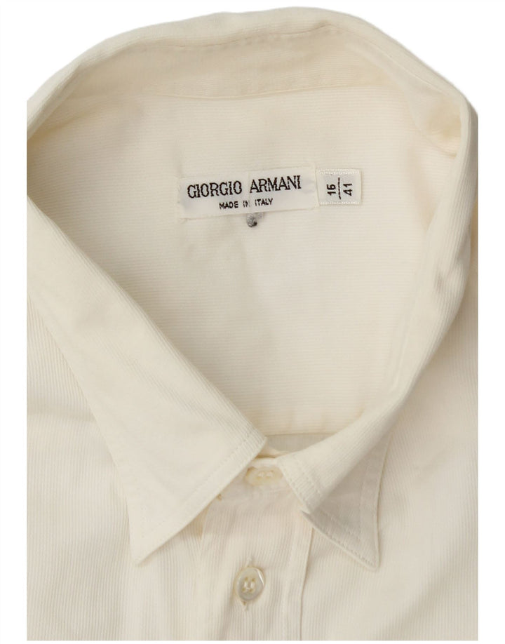 GIORGIO ARMANI Muška košulja veličina 16 41 Large Off White