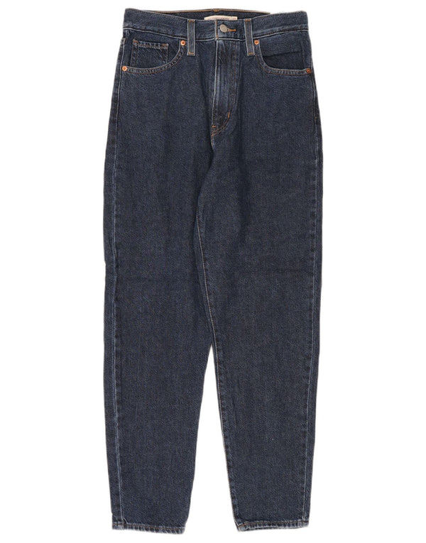 LEVI'S Mom Jean sužene traperice visokog struka W27 L29 tamnoplavi pamuk