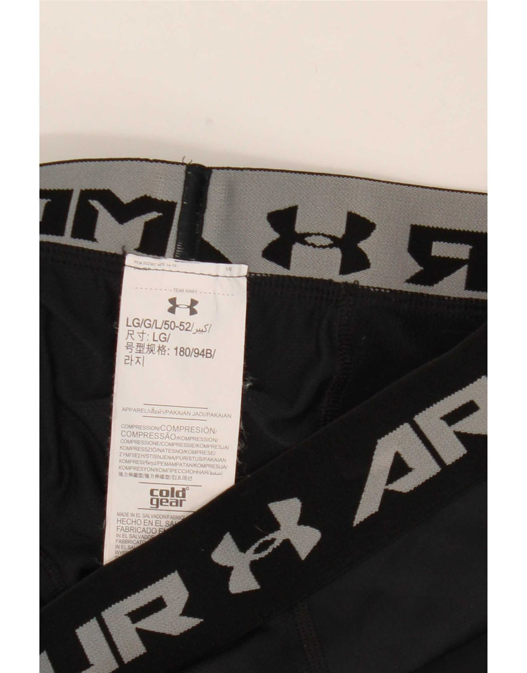 Under Armour muške Cold Gear grafičke tajice, veliki crni poliester
