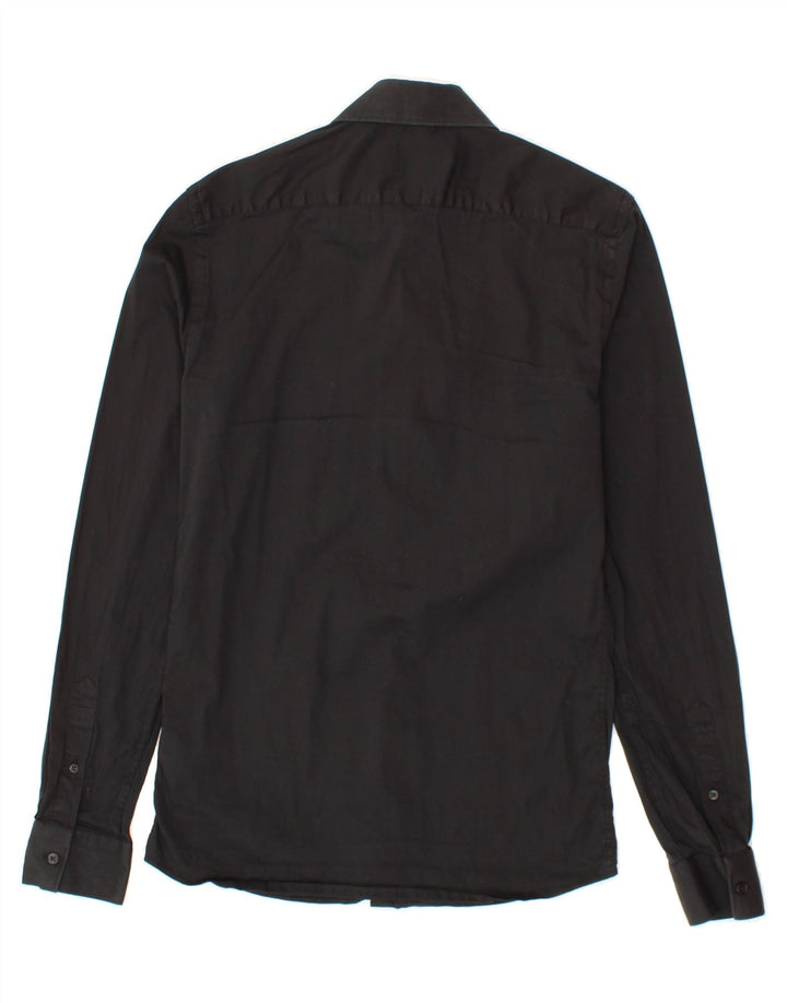 ZARA Mens Slim Fit Shirt Small Black Cotton Vintage Zara and Second-Hand Zara from Messina Hembry 