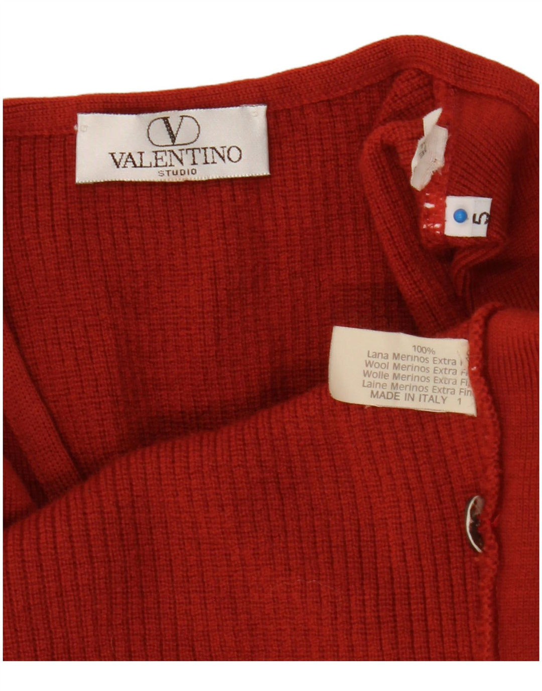 Valentino muški prsluk od srednje crvene merino vune