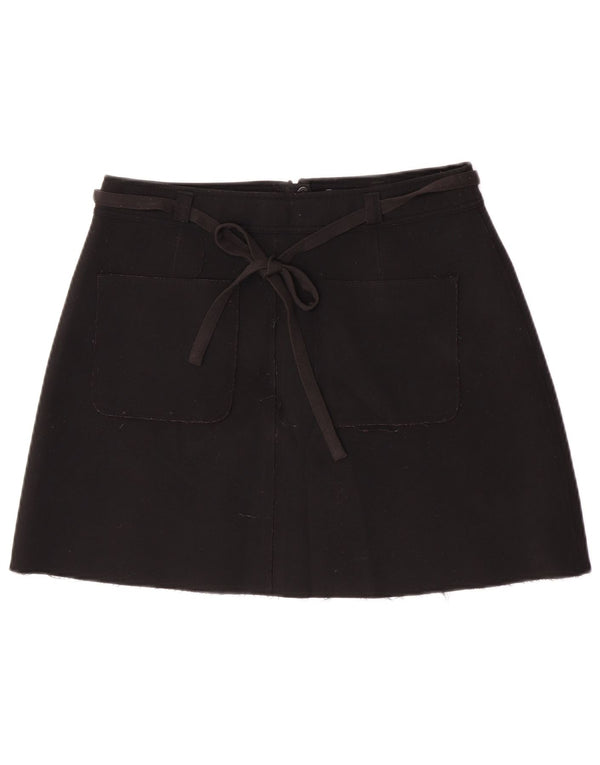 Marks & Spencer ženska mini suknja UK 14 velika W30 crni poliester