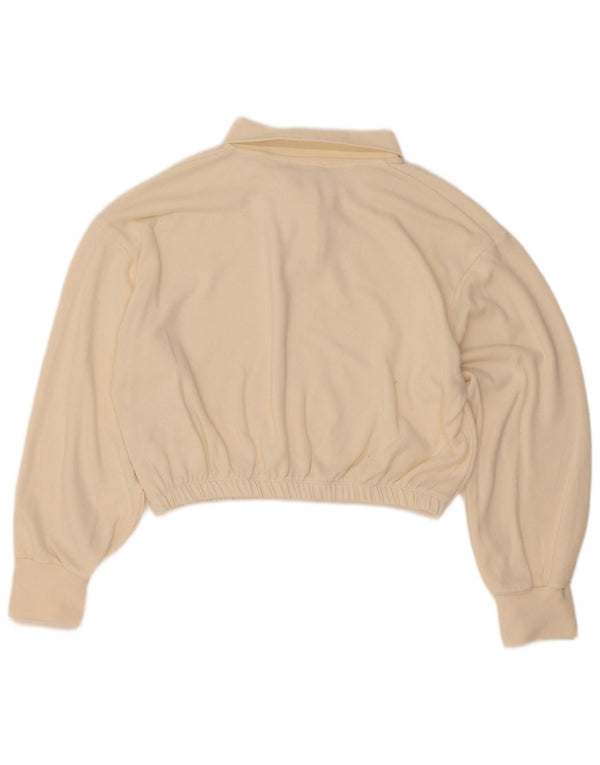 Zara ženski kratki pulover s polo izrezom UK 10 Small Off White