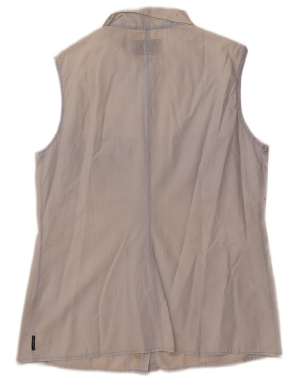 Armani Jeans ženska košulja bez rukava UK 14 Veliki plavi pamuk