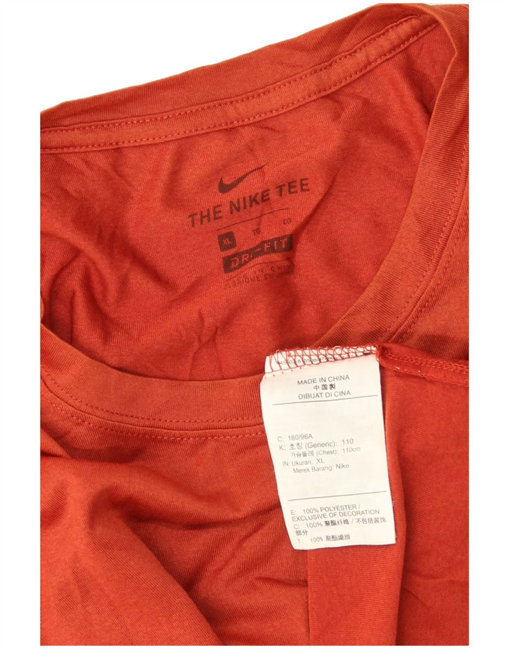 NIKE muška Dri Fit majica kratkih rukava XL narančasta poliester