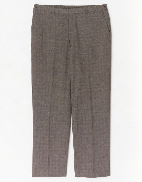 Marks & Spencer ženske ležerne hlače UK 16 Large W36 L28 Sivi karirani