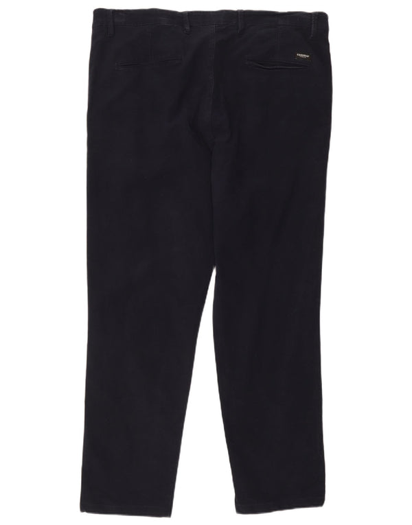 Carrera Mens Straight Chino Trousers W38 L28 Navy Blue Cotton