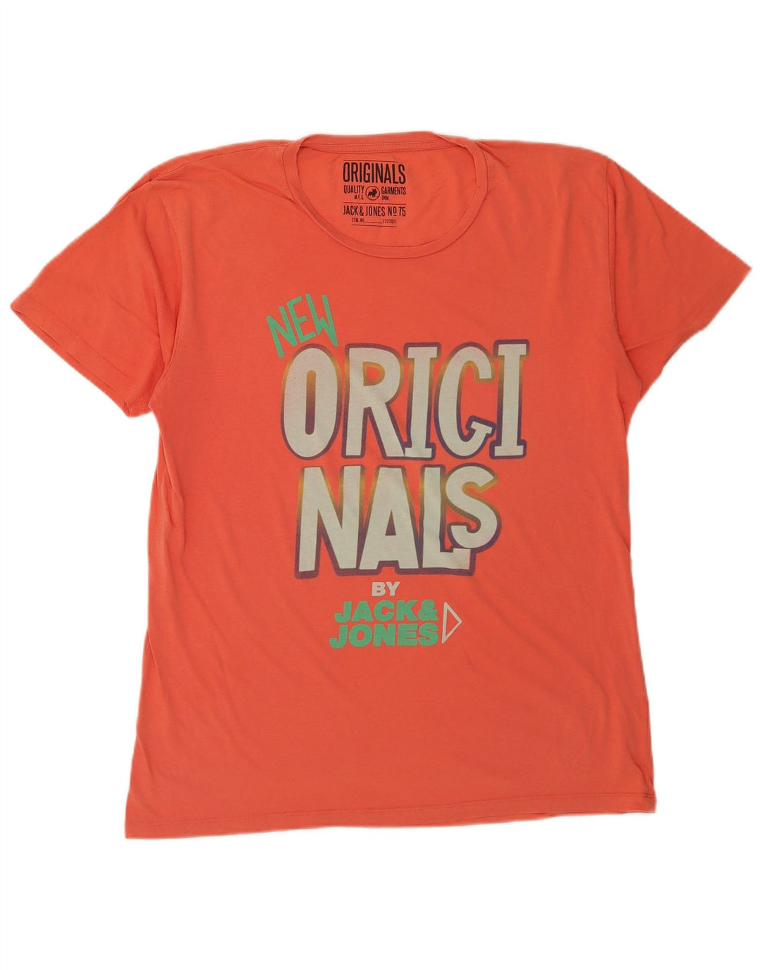 Jack & Jones muška majica kratkih rukava s grafičkim motivima 2XL narančasta
