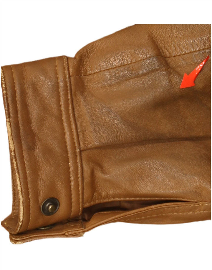 Vintage muška bomber kožna jakna EU 50 velika smeđa koža
