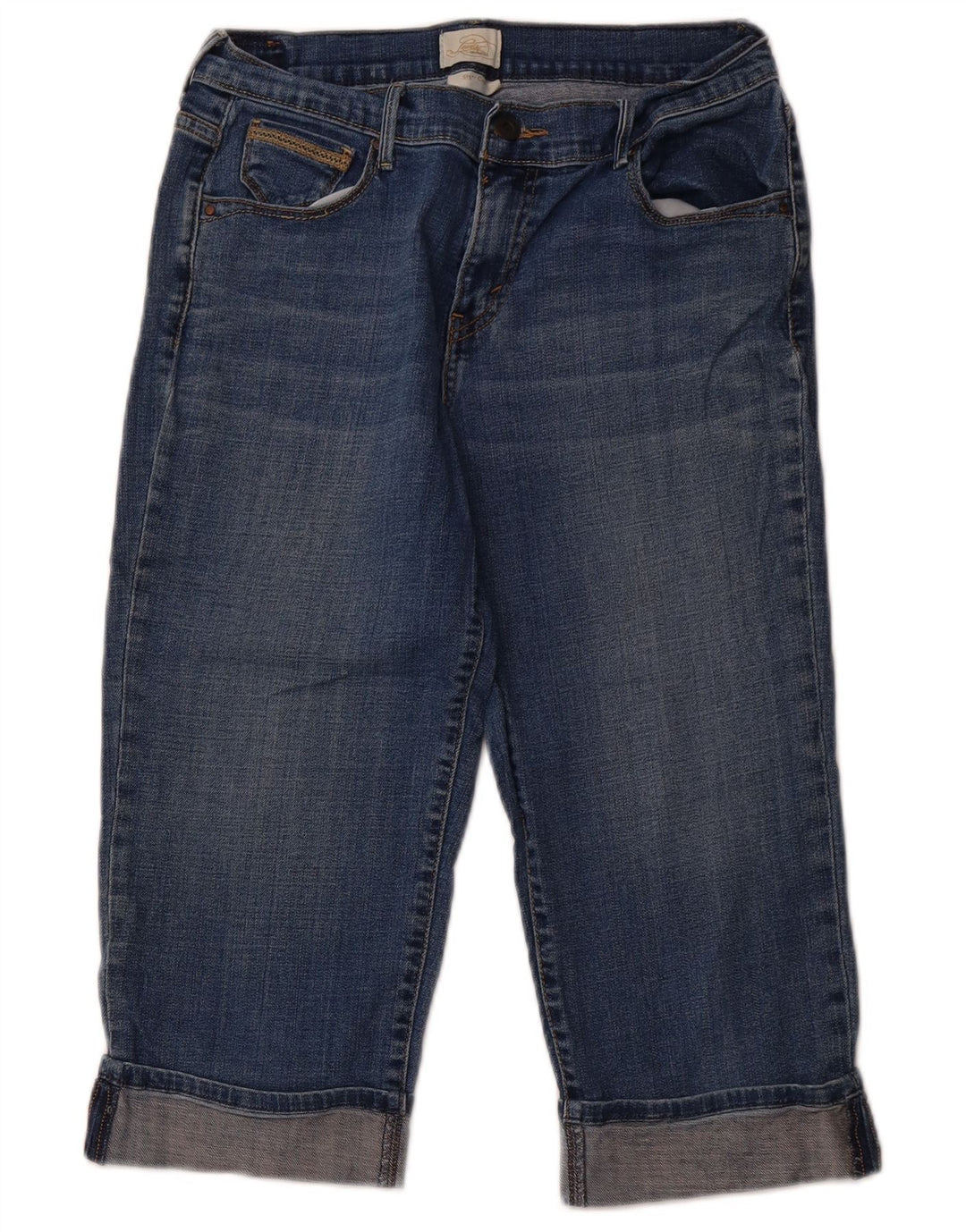 LEVI'S ženske 515 Capri traperice US 8 srednje W28 L19 plavi pamuk