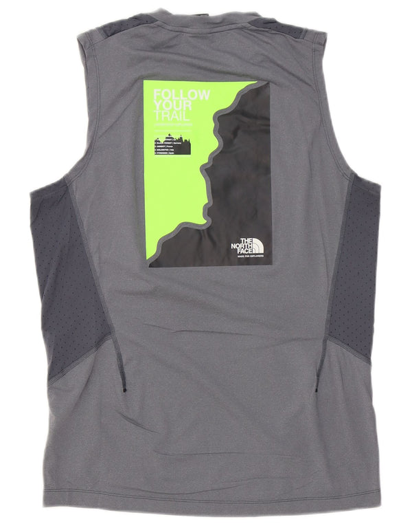 The North Face muški grafički prsluk Mali sivi poliesterski sportski