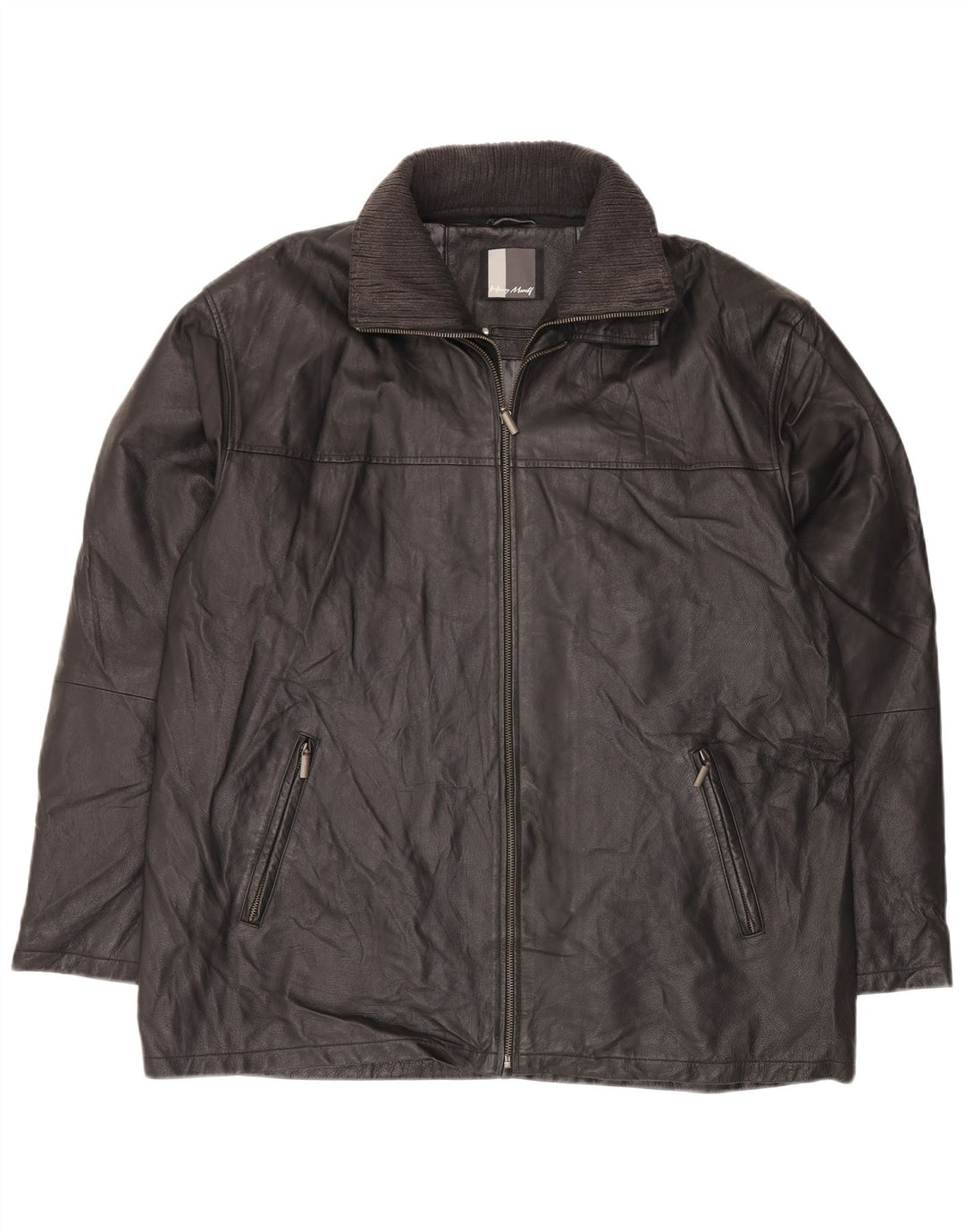 HENRY MORELL Muška kožna jakna UK 42 XL crna koža