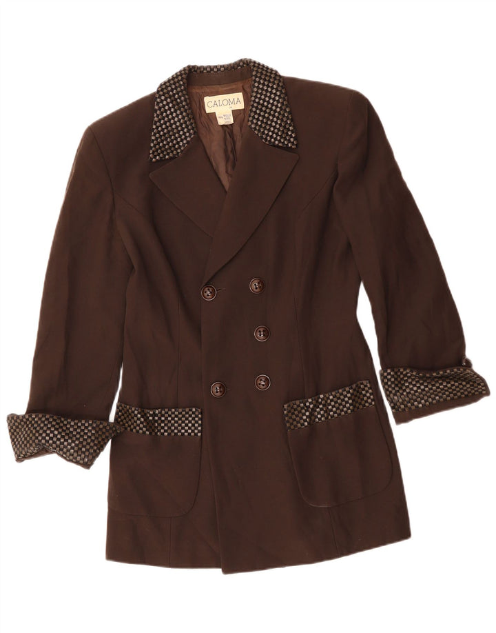 Caloma ženski dugački blejzer jakna IT 44 srednje smeđa geometrijska