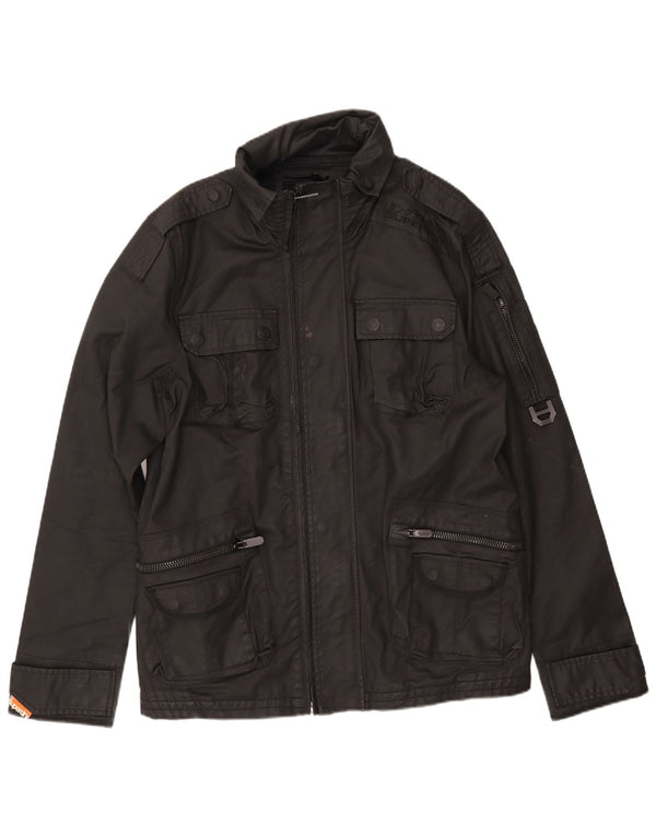 Superdry muška vojna jakna UK 44 2XL crni pamuk