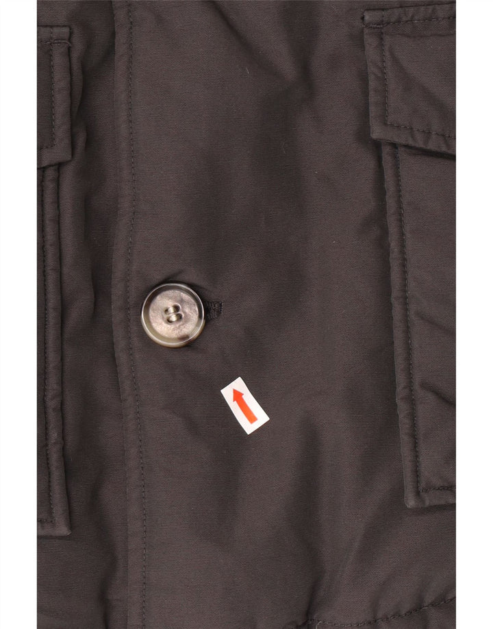 WOOLRICH Dječački podstavljeni kaput s kapuljačom 9-10 godina Crni pamuk