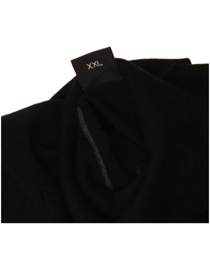 Hugo Boss muški pulover s rol izrezom 2XL crna vunena