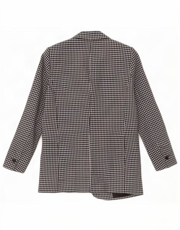 Zara ženski sako sa 1 gumbom EU 40 srednje crne boje gingham