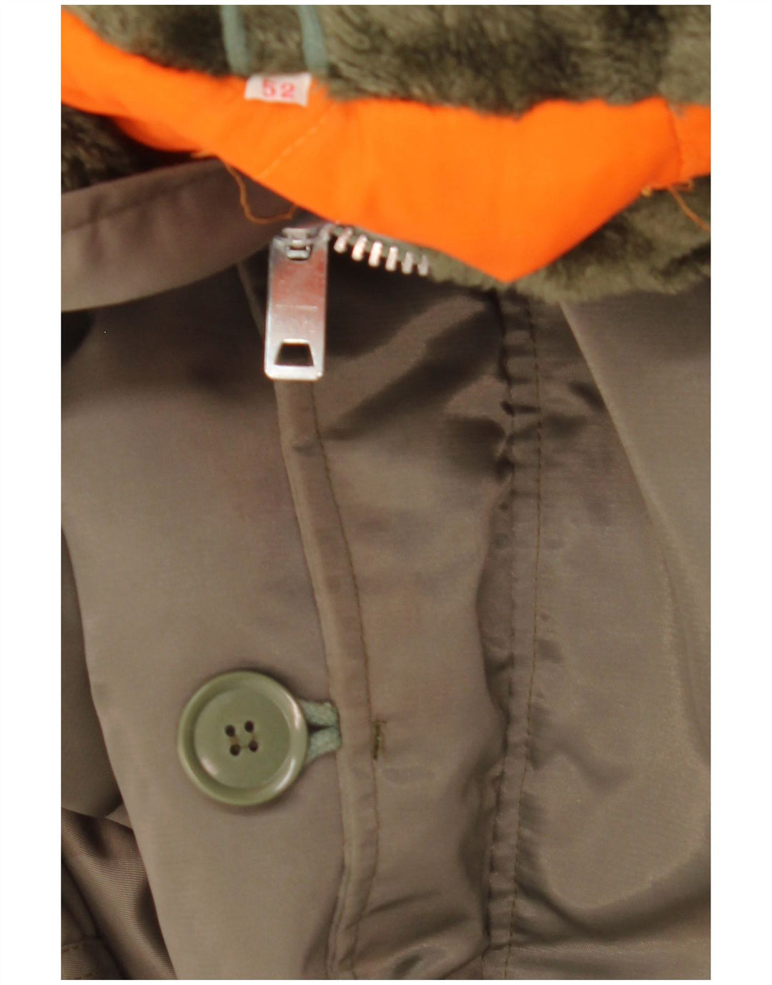 Vintage muška parka jakna s kapuljačom IT 52 XL kaki poliamid