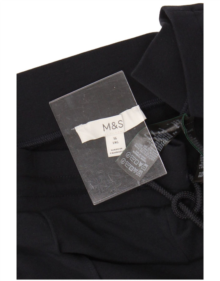 Marks & Spencer Ženske trenirke Hlače UK 16 Velike tamnoplave pamučne