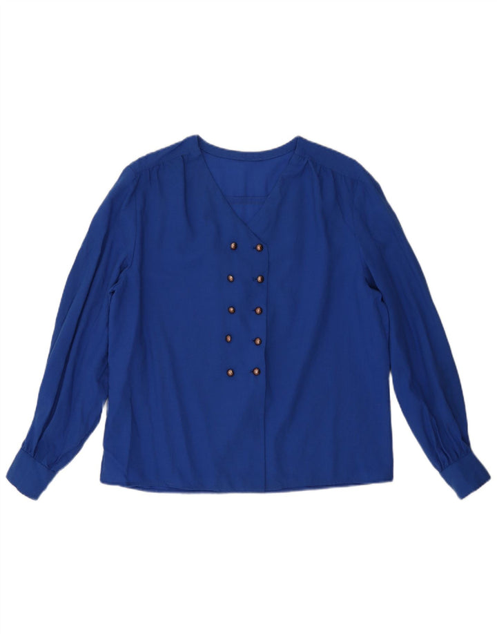 Vintage ženska košulja bluza UK 16 velika plava