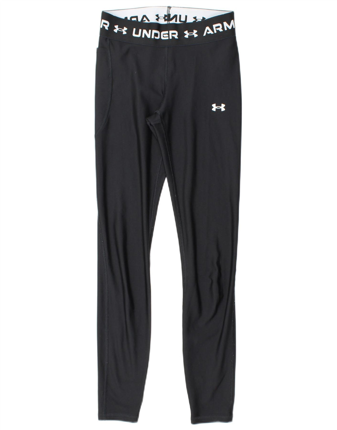 UNDER ARMOUR Womens Graphic Leggings UK 6 XS  Black Polyester