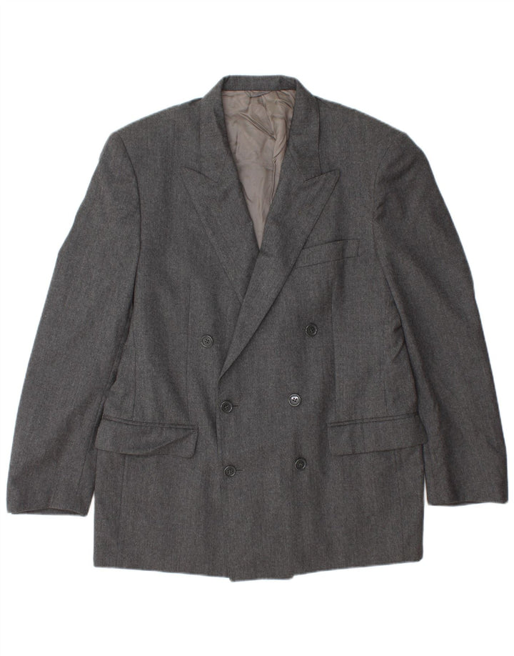 Vintage muška jakna s dvostrukim kopčanjem IT 52 XL siva vuna