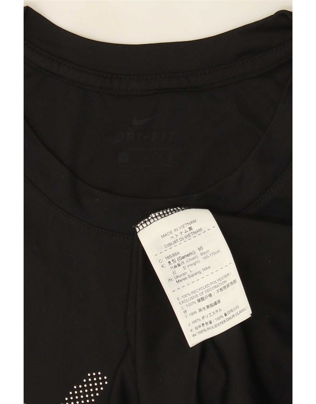 Veliki crni poliesterski prsluk Nike Dri Fit Graphic
