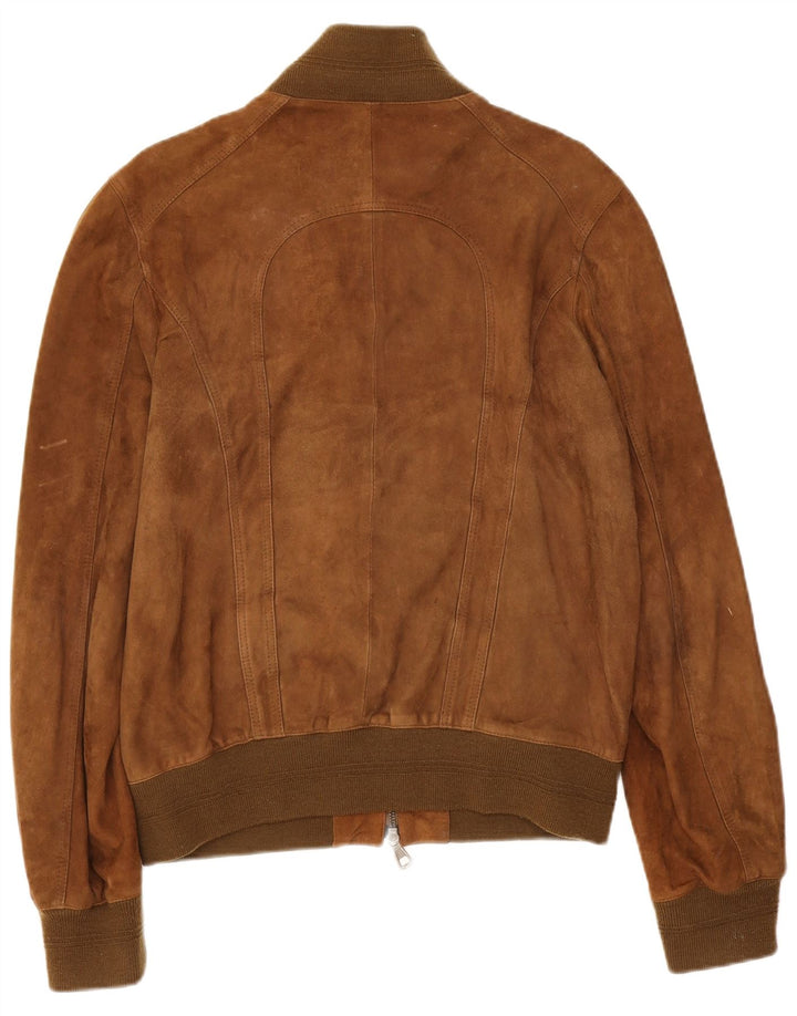Vintage muška bomber jakna od brušene kože IT 50 velika smeđa koža