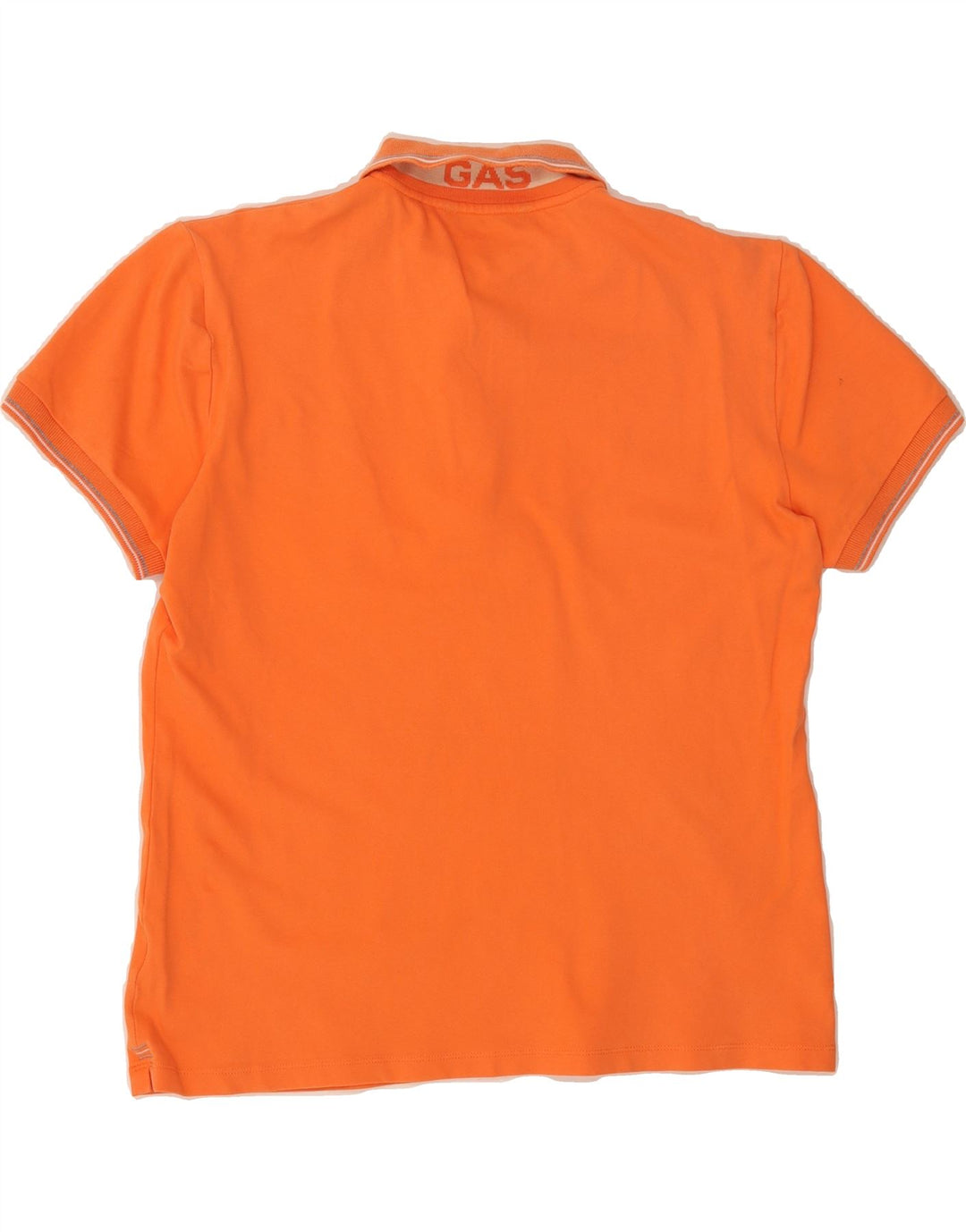 GAS Womens Polo Shirt UK 16 Large Orange Vintage Gas and Second-Hand Gas from Messina Hembry 