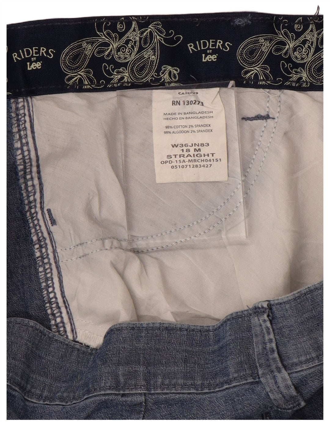 LEE Ženske Riders ležerne hlače visokog struka US 18 2XL W36 L31 Plava
