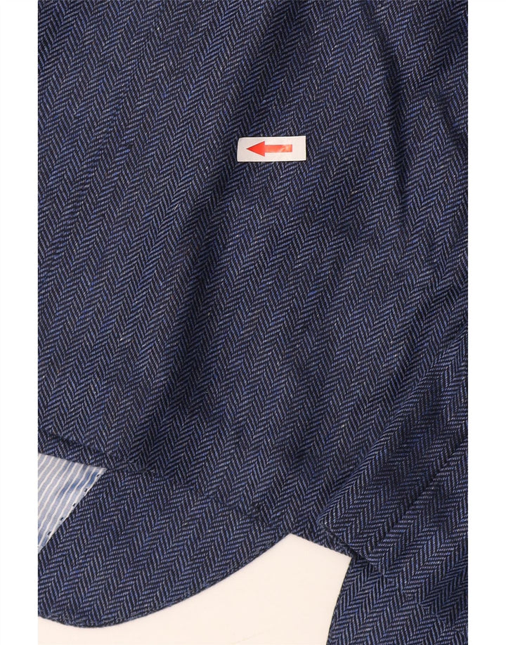Guy Laroche muški sako sa 2 gumba UK 42 XL tamnoplava svila riblja kost