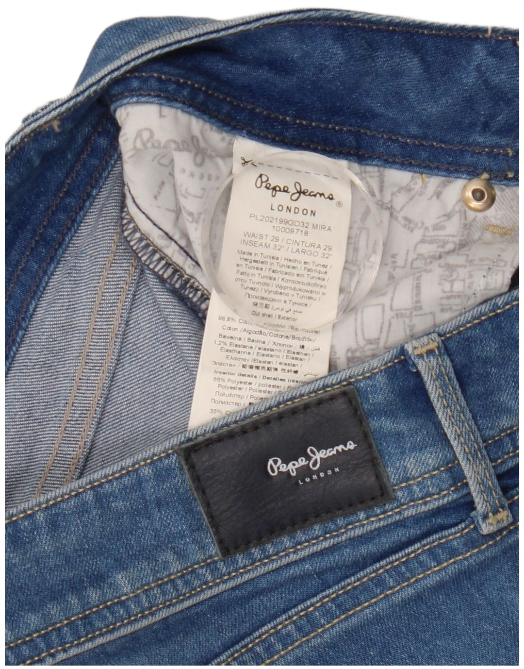 PEPE Jeans Ženske uske traperice W29 L32 Plavi pamuk