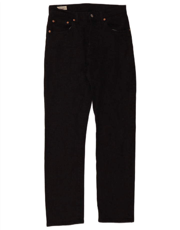 Levi's muške 501 ravne traperice W27 L30 crni pamuk