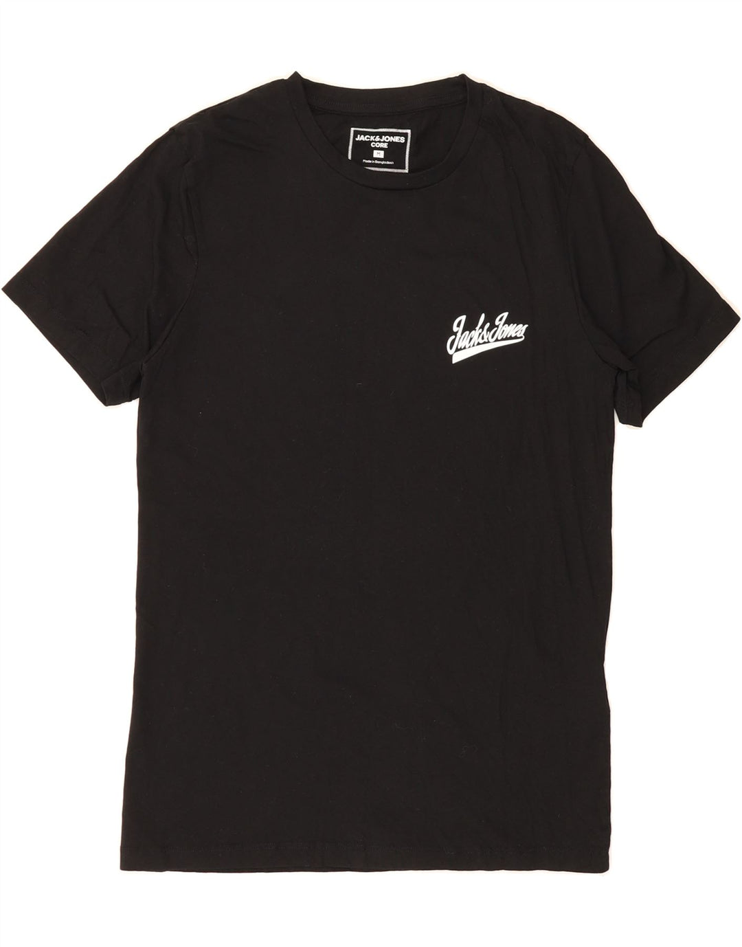 JACK & JONES Mens T-Shirt Top Medium Black Cotton Vintage Jack & Jones and Second-Hand Jack & Jones from Messina Hembry 