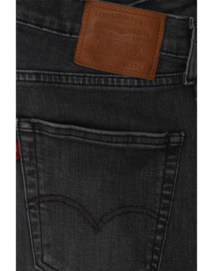 Levi's muške 502 sužene traperice W33 L30 sivi pamuk