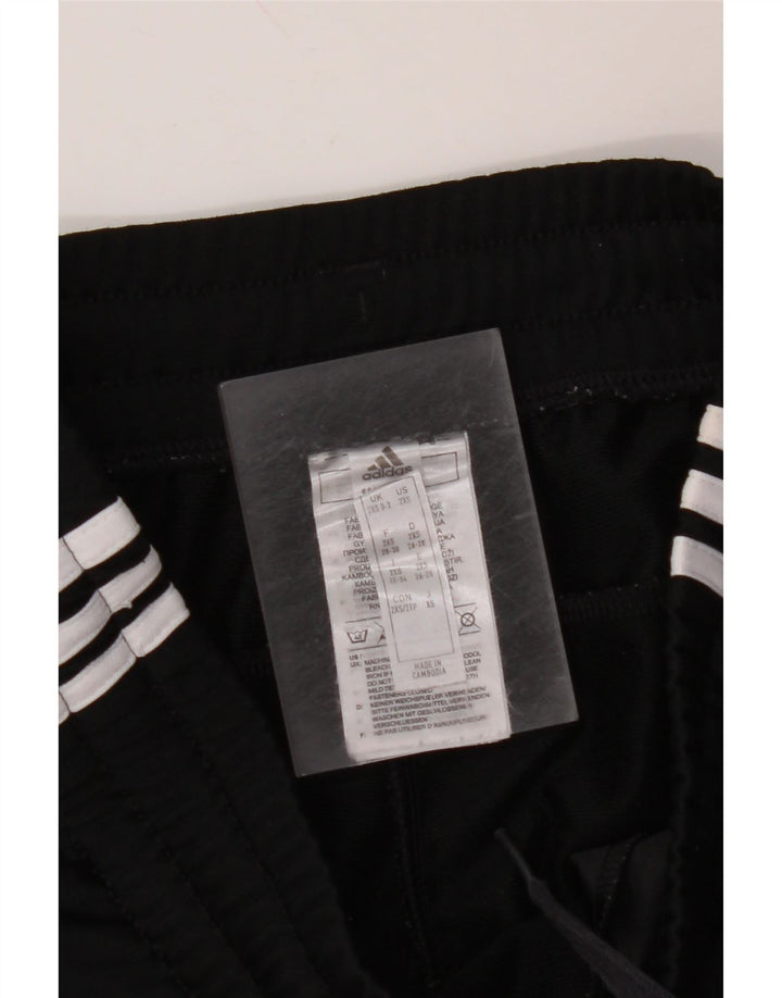 ADIDAS Womens Tracksuit Trousers UK 0/2 2XS Black Polyester