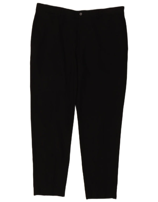 Zara muške sužene chino hlače EU 44 Large W34 L29 crni poliester
