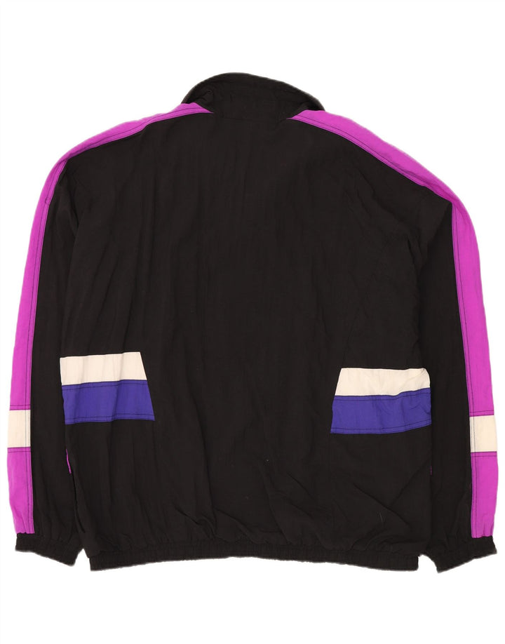 Velika muška trenirka velika jakna od poliamida crne boje