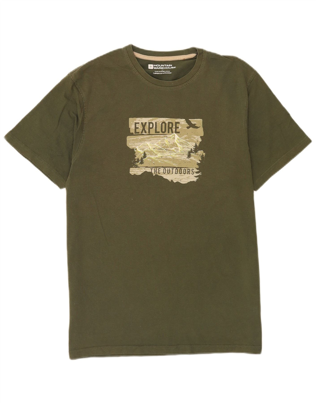 Mountain Warehouse Muška grafička majica kratkih rukava Srednje zelena