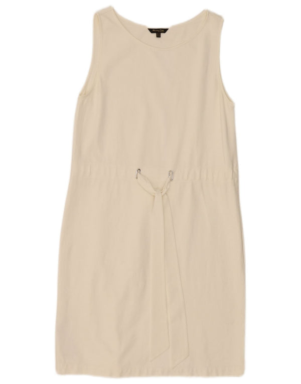 Massimo Dutti ženska haljina bez rukava UK 12 Srednje bijeli poliester