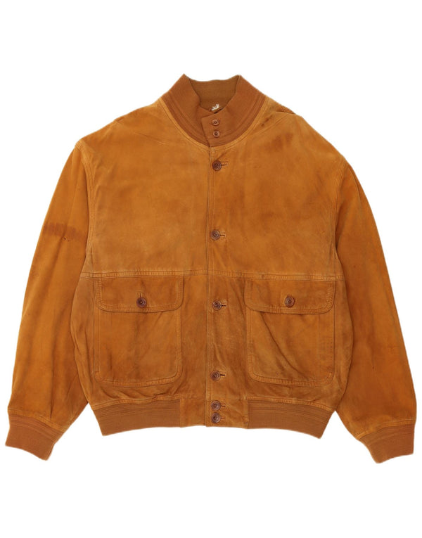 Vintage ženska bomber jakna od brušene kože UK 18 XL smeđa