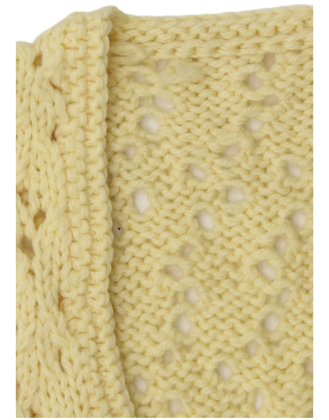 Vintage ženski prsluk bez rukava UK 12 Srednje žuta