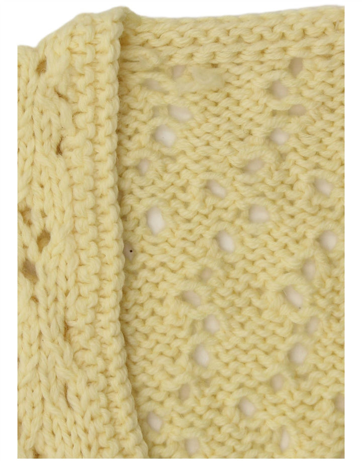 Vintage ženski prsluk bez rukava UK 12 Srednje žuta