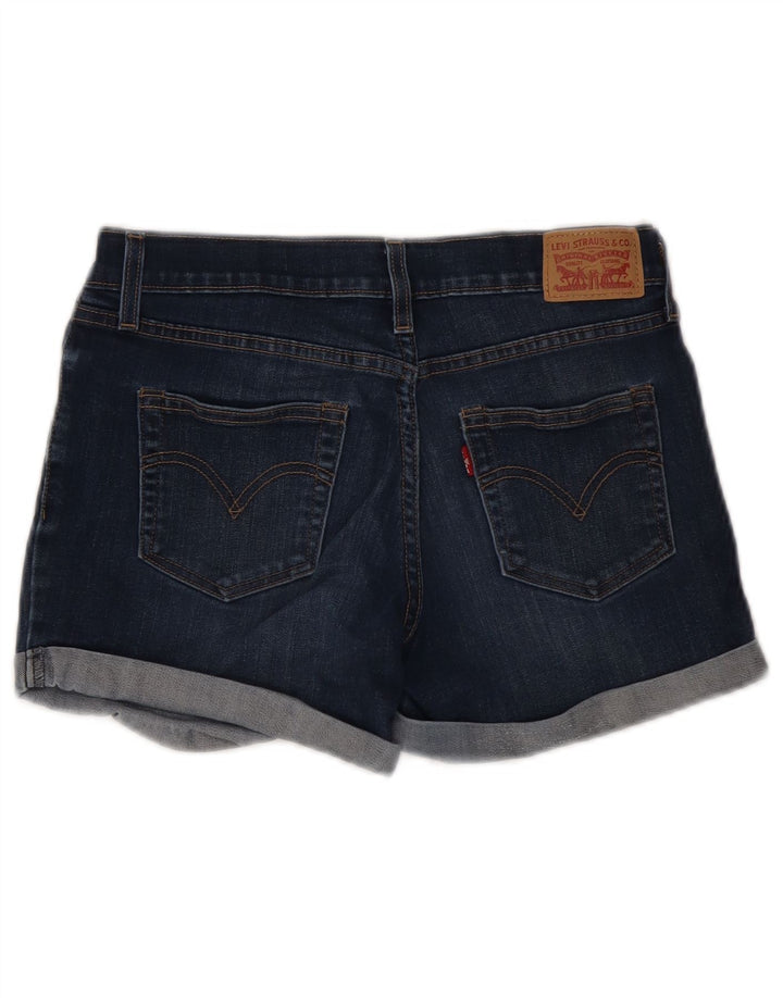 Levi's ženske traper kratke hlače W26 male plave boje pamuka