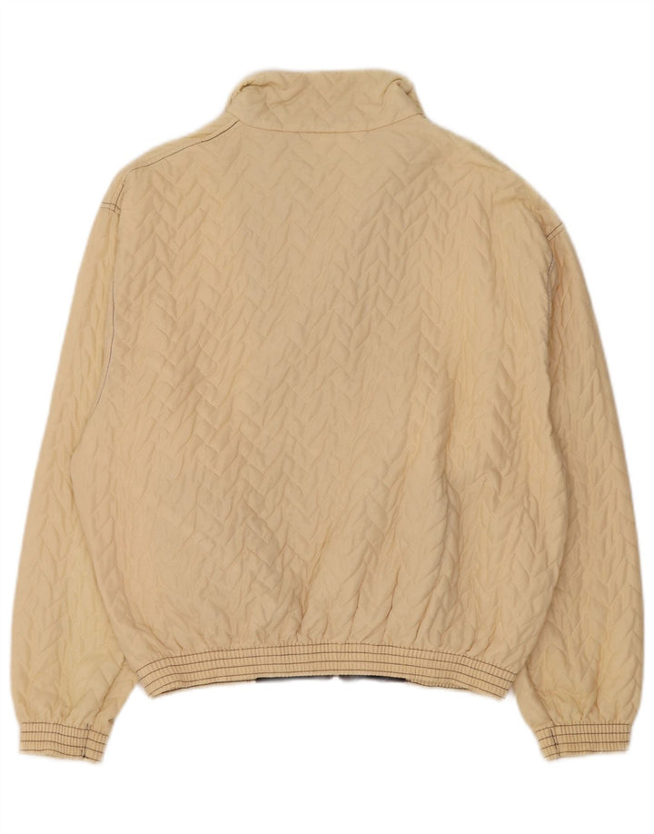 VINTAGE ženska bomber jakna UK 16 veliki bež poliester