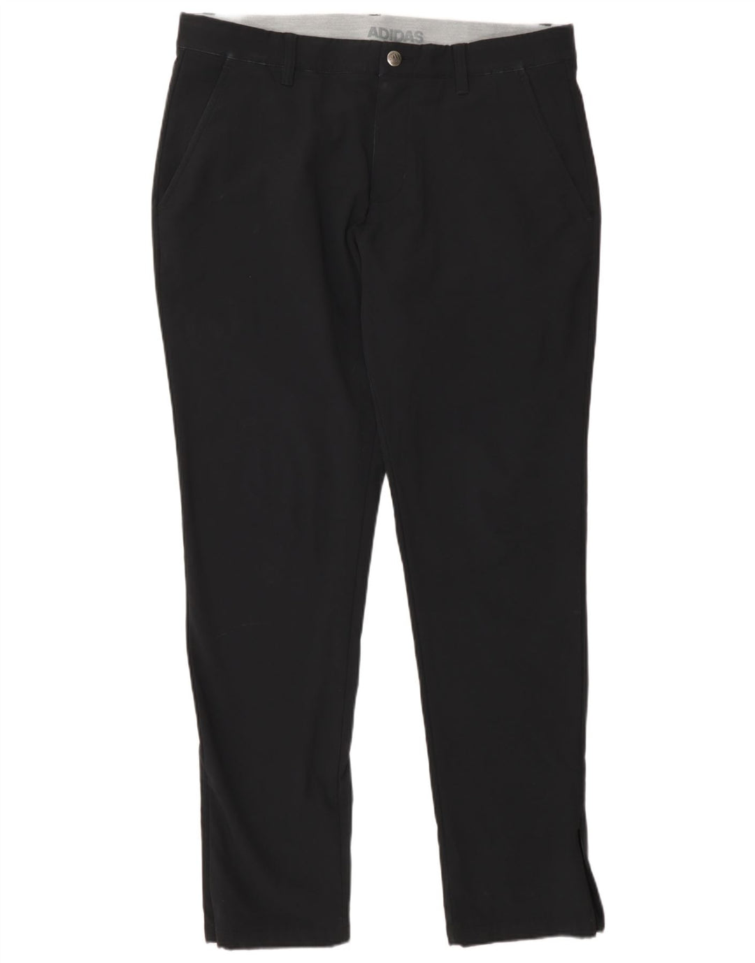 Adidas muške uske chino hlače W34 L32 crni poliester