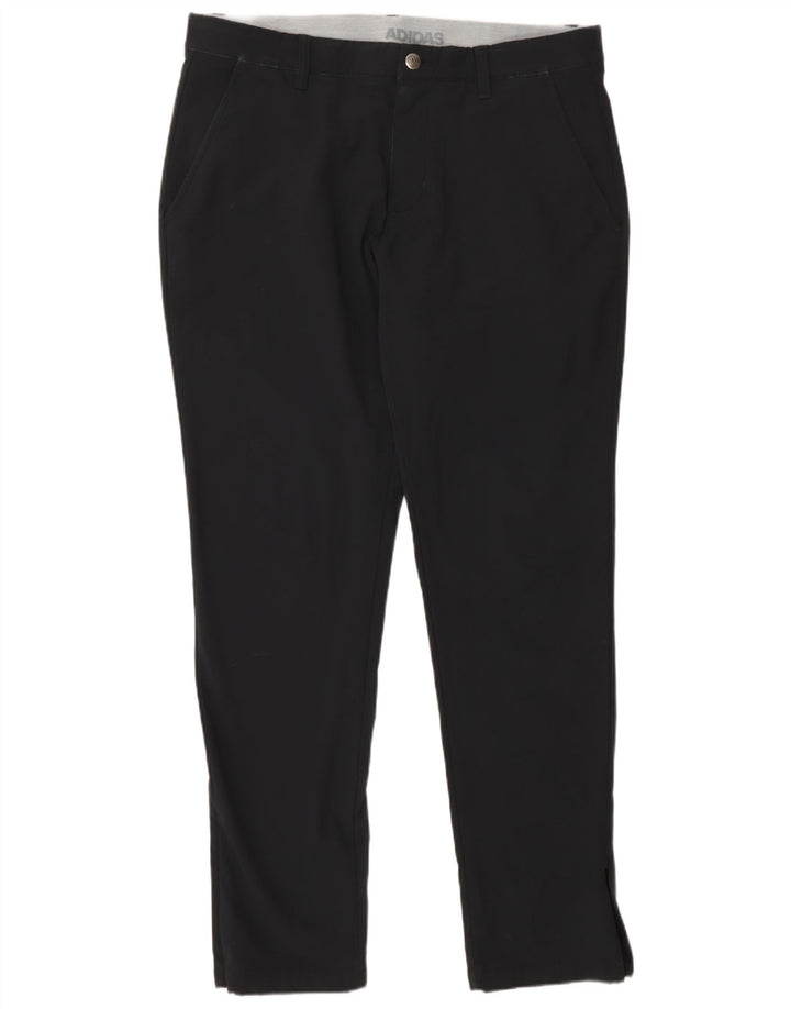 Adidas muške uske chino hlače W34 L32 crni poliester