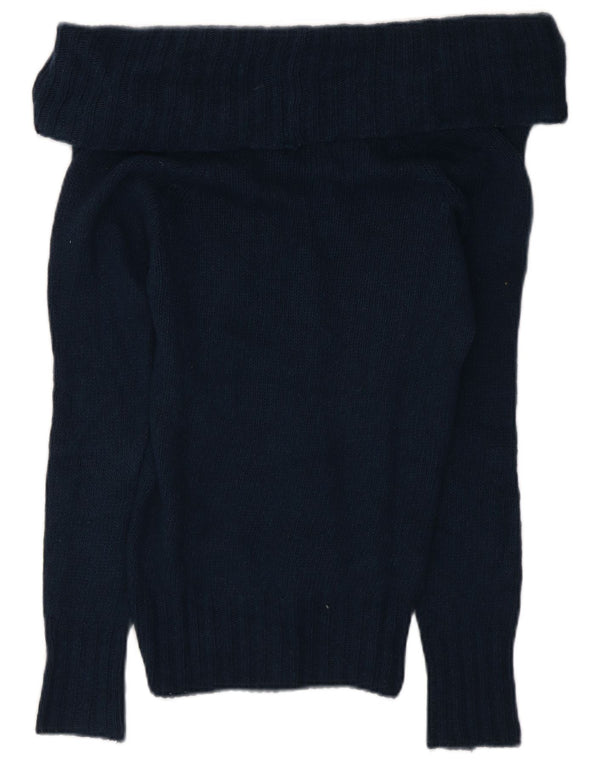 Massimo Dutti ženski pulover s rol izrezom UK 10 Mali tamnoplavi vuneni