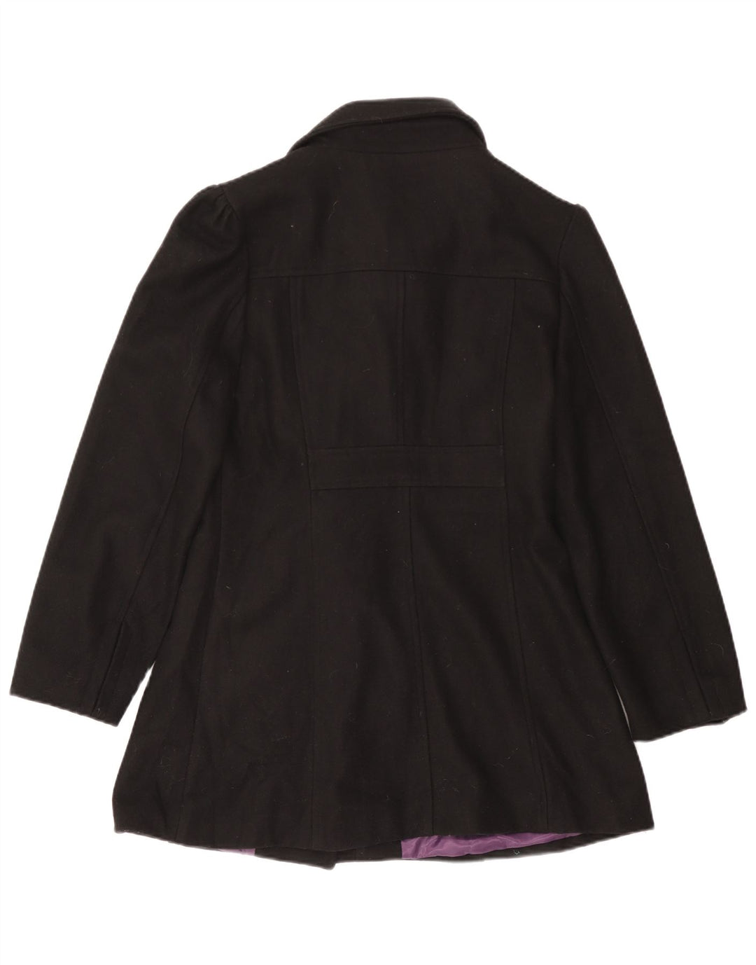 Tirdy ženski duffle kaput UK 16 velika crna vuna